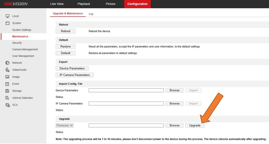 Click Upgrade to start the process
