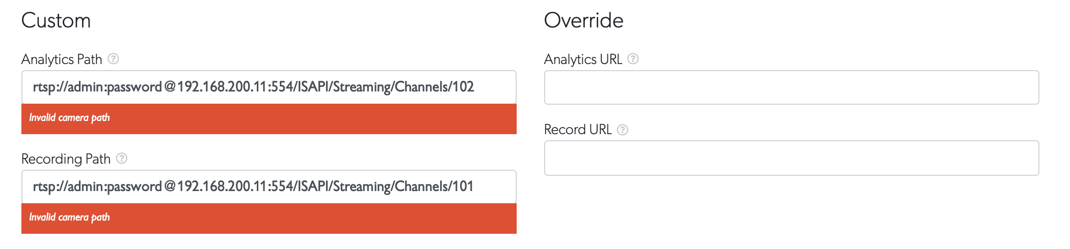 Full URL causing invalid path error