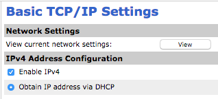 Dynamic network settings